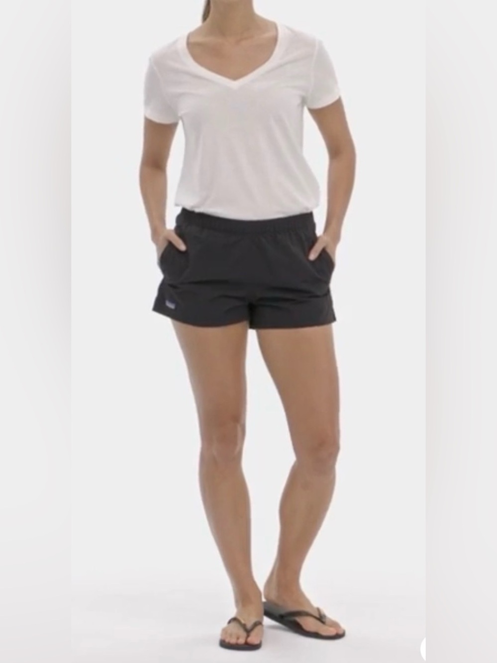 Patagonia Barely Baggies Shorts Women M Black 2.5” Inseam Hiking Swim 57044 - Picture 1 of 8